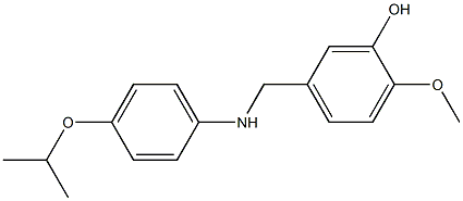 2-methoxy-5-({[4-(propan-2-yloxy)phenyl]amino}methyl)phenol,,结构式