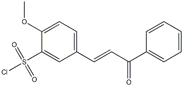 2-methoxy-5-[(1E)-3-oxo-3-phenylprop-1-enyl]benzenesulfonyl chloride 结构式