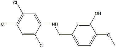 2-methoxy-5-{[(2,4,5-trichlorophenyl)amino]methyl}phenol 化学構造式