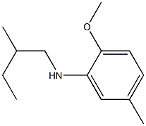 2-methoxy-5-methyl-N-(2-methylbutyl)aniline 结构式