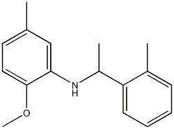 2-methoxy-5-methyl-N-[1-(2-methylphenyl)ethyl]aniline Structure