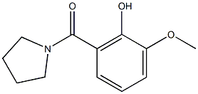 2-methoxy-6-(pyrrolidin-1-ylcarbonyl)phenol Struktur