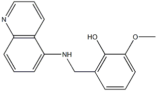 2-methoxy-6-[(quinolin-5-ylamino)methyl]phenol Structure
