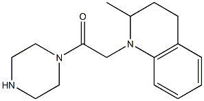 2-methyl-1-(2-oxo-2-piperazin-1-ylethyl)-1,2,3,4-tetrahydroquinoline 化学構造式