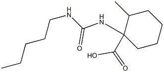  2-methyl-1-[(pentylcarbamoyl)amino]cyclohexane-1-carboxylic acid