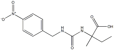 2-methyl-2-({[(4-nitrophenyl)methyl]carbamoyl}amino)butanoic acid Structure