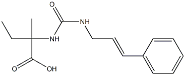 2-methyl-2-[({[(2E)-3-phenylprop-2-enyl]amino}carbonyl)amino]butanoic acid,,结构式