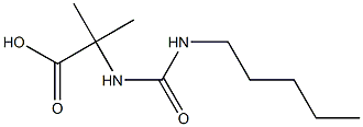 2-methyl-2-[(pentylcarbamoyl)amino]propanoic acid 化学構造式