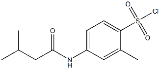 2-methyl-4-(3-methylbutanamido)benzene-1-sulfonyl chloride Struktur