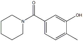 2-methyl-5-(piperidin-1-ylcarbonyl)phenol,,结构式