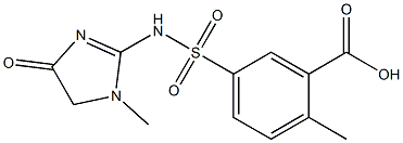 2-methyl-5-[(1-methyl-4-oxo-4,5-dihydro-1H-imidazol-2-yl)sulfamoyl]benzoic acid Structure