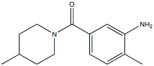 2-methyl-5-[(4-methylpiperidin-1-yl)carbonyl]aniline Structure