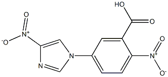 2-nitro-5-(4-nitro-1H-imidazol-1-yl)benzoic acid 结构式