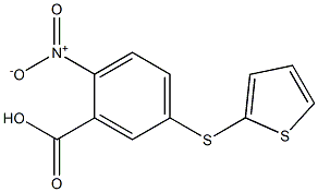 2-nitro-5-(thiophen-2-ylsulfanyl)benzoic acid 化学構造式