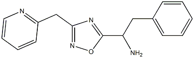 2-phenyl-1-[3-(pyridin-2-ylmethyl)-1,2,4-oxadiazol-5-yl]ethan-1-amine Struktur