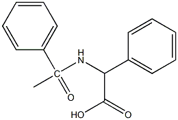 2-phenyl-2-(1-phenylacetamido)acetic acid Struktur