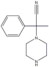 2-phenyl-2-(piperazin-1-yl)propanenitrile Struktur