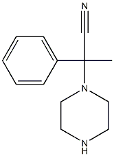 2-phenyl-2-(piperazin-1-yl)propanenitrile Structure