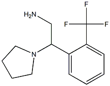2-pyrrolidin-1-yl-2-[2-(trifluoromethyl)phenyl]ethanamine 化学構造式