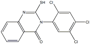 2-sulfanyl-3-(2,4,5-trichlorophenyl)-3,4-dihydroquinazolin-4-one 结构式