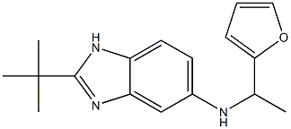 2-tert-butyl-N-[1-(furan-2-yl)ethyl]-1H-1,3-benzodiazol-5-amine Struktur