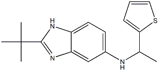 2-tert-butyl-N-[1-(thiophen-2-yl)ethyl]-1H-1,3-benzodiazol-5-amine Structure