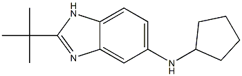 2-tert-butyl-N-cyclopentyl-1H-1,3-benzodiazol-5-amine 化学構造式