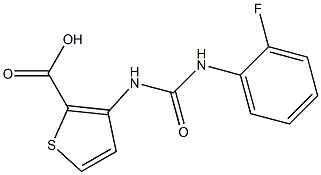 3-({[(2-fluorophenyl)amino]carbonyl}amino)thiophene-2-carboxylic acid 化学構造式