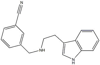 3-({[2-(1H-indol-3-yl)ethyl]amino}methyl)benzonitrile,,结构式
