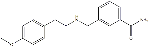 3-({[2-(4-methoxyphenyl)ethyl]amino}methyl)benzamide 结构式