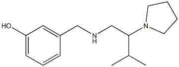 3-({[3-methyl-2-(pyrrolidin-1-yl)butyl]amino}methyl)phenol Structure