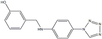 3-({[4-(1H-1,2,3,4-tetrazol-1-yl)phenyl]amino}methyl)phenol Struktur