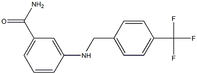 3-({[4-(trifluoromethyl)phenyl]methyl}amino)benzamide,,结构式