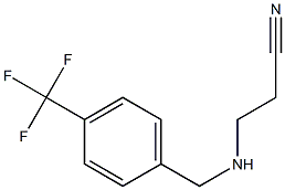 3-({[4-(trifluoromethyl)phenyl]methyl}amino)propanenitrile,,结构式