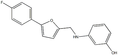 3-({[5-(4-fluorophenyl)furan-2-yl]methyl}amino)phenol,,结构式