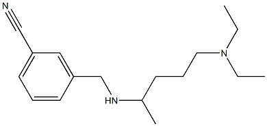3-({[5-(diethylamino)pentan-2-yl]amino}methyl)benzonitrile Struktur