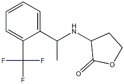 3-({1-[2-(trifluoromethyl)phenyl]ethyl}amino)oxolan-2-one Struktur