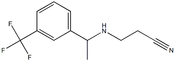 3-({1-[3-(trifluoromethyl)phenyl]ethyl}amino)propanenitrile 化学構造式