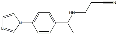 3-({1-[4-(1H-imidazol-1-yl)phenyl]ethyl}amino)propanenitrile Struktur