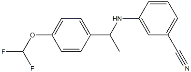 3-({1-[4-(difluoromethoxy)phenyl]ethyl}amino)benzonitrile 化学構造式