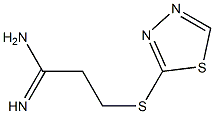 3-(1,3,4-thiadiazol-2-ylsulfanyl)propanimidamide 化学構造式