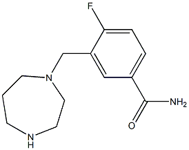 3-(1,4-diazepan-1-ylmethyl)-4-fluorobenzamide Struktur