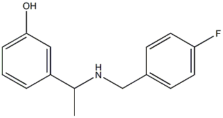 3-(1-{[(4-fluorophenyl)methyl]amino}ethyl)phenol 结构式