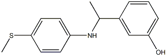 3-(1-{[4-(methylsulfanyl)phenyl]amino}ethyl)phenol,,结构式