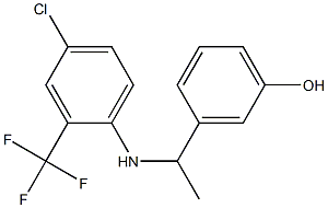 3-(1-{[4-chloro-2-(trifluoromethyl)phenyl]amino}ethyl)phenol,,结构式