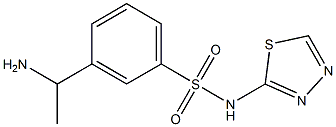 3-(1-aminoethyl)-N-(1,3,4-thiadiazol-2-yl)benzene-1-sulfonamide|