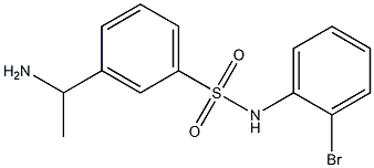 3-(1-aminoethyl)-N-(2-bromophenyl)benzene-1-sulfonamide,,结构式