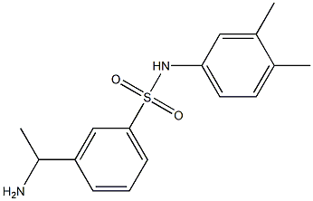 3-(1-aminoethyl)-N-(3,4-dimethylphenyl)benzene-1-sulfonamide 化学構造式