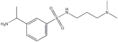 3-(1-aminoethyl)-N-[3-(dimethylamino)propyl]benzene-1-sulfonamide,,结构式