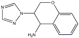 3-(1H-1,2,4-triazol-1-yl)-3,4-dihydro-2H-1-benzopyran-4-amine Struktur